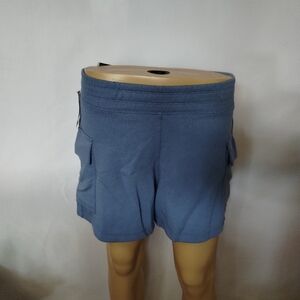 DKNY Women’s Cargo Shorts XS Blue Utility Pocket Casual NWT